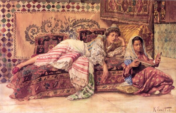 The Reader by Rudolf Ernst, hand-painted oil painting reproduction