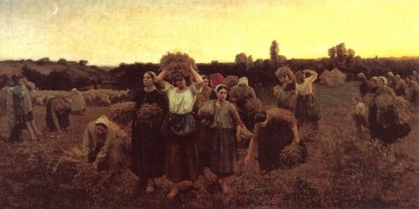The Recall of the Gleaners by Jules Breton, hand-painted oil painting reproduction