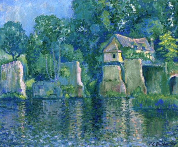 The Red Bridge in Vernon by Theodore Earl Butler, hand-painted oil painting reproduction