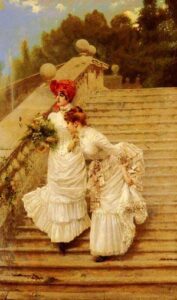 The Rendezvous by Vittorio Corcos, hand-painted oil painting reproduction