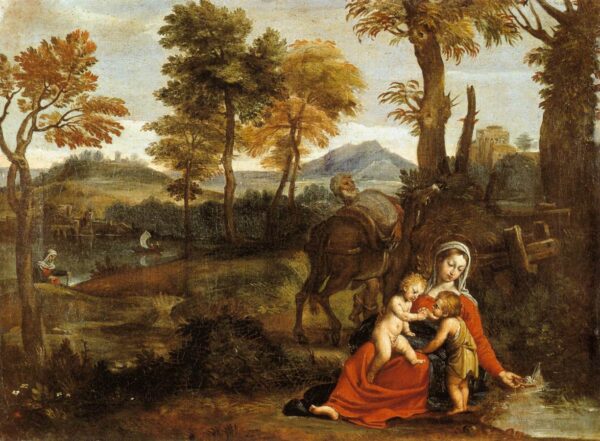 The Rest on the Flight into Egypt by Domenichino, hand-painted oil painting reproduction