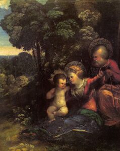The Rest on the Flight into Egypt by Dosso Dossi, hand-painted oil painting reproduction