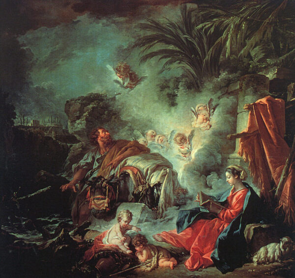 The Rest on the Flight into Egypt by François Boucher, hand-painted oil painting reproduction
