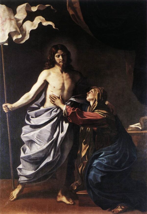 The Resurrected Christ Appears to the Virgin by Guercino, hand-painted oil painting reproduction