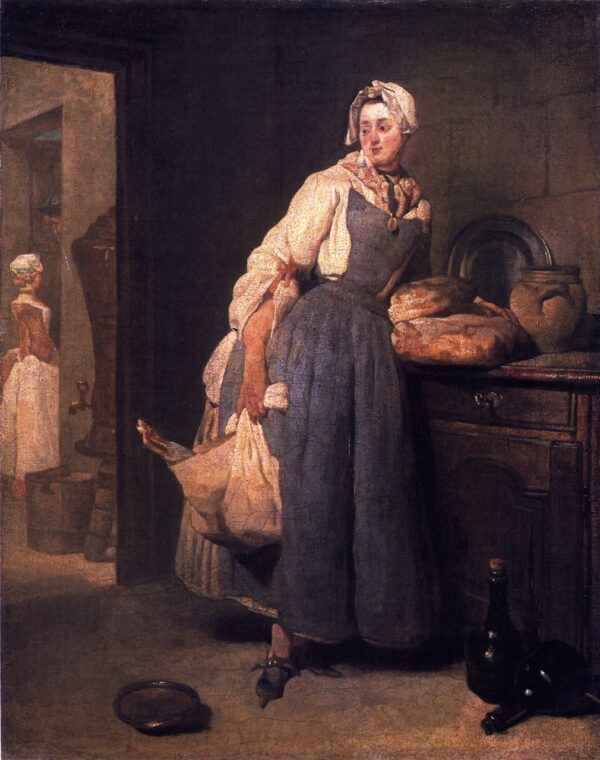 The Return from Market by Jean-Baptiste-Siméon Chardin, hand-painted oil painting reproduction