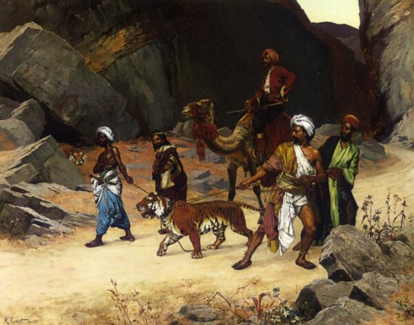 The Return from the Tiger Hunt by Rudolf Ernst, hand-painted oil painting reproduction