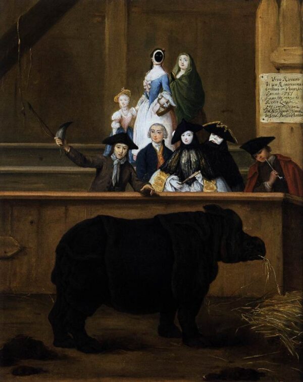 The Rhinoceros by Pietro Longhi, hand-painted oil painting reproduction