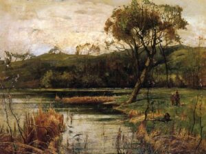 The River Bank by Emil Carlsen, hand-painted oil painting reproduction