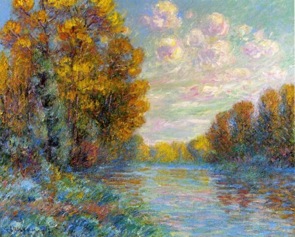 The River in Autumn by Gustave Loiseau, hand-painted oil painting reproduction