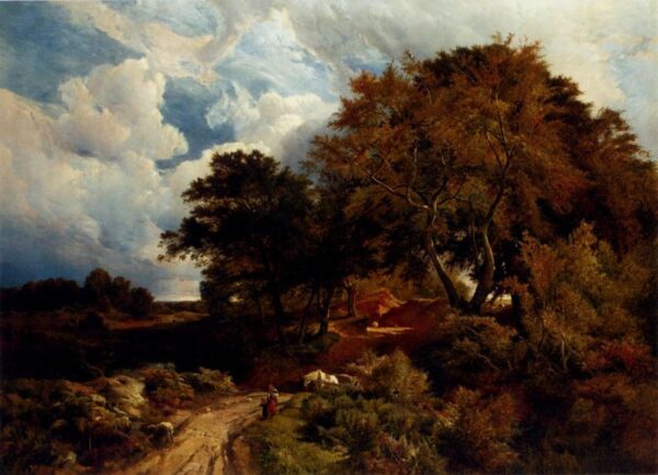The Road Across The Common by Sidney Richard Percy, hand-painted oil painting reproduction