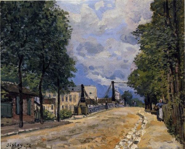 The Road from Gennevilliers by Alfred Sisley, hand-painted oil painting reproduction