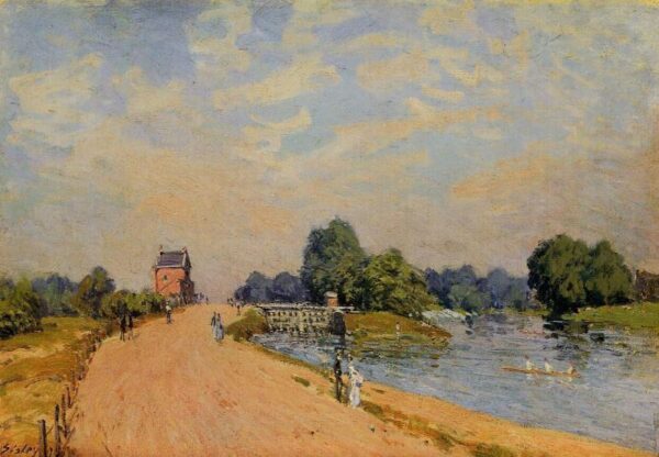 The Road from Hampton Court by Alfred Sisley, hand-painted oil painting reproduction