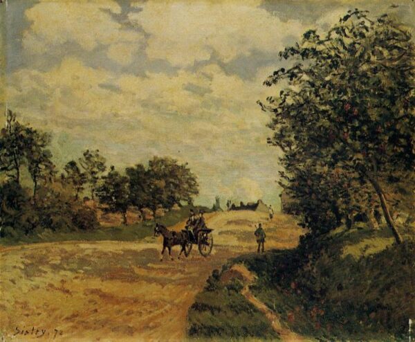 The Road from Mantes to Choisy-le-Roi by Alfred Sisley, hand-painted oil painting reproduction