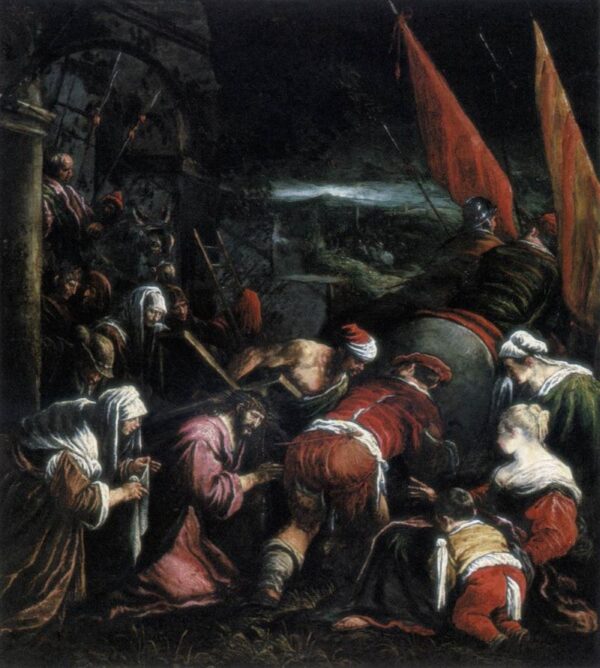 The Road to Calvary b by Jacopo Bassano, hand-painted oil painting reproduction
