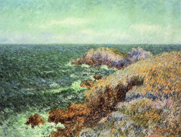 The Rocks of Saint-Lunaire by Gustave Loiseau, hand-painted oil painting reproduction
