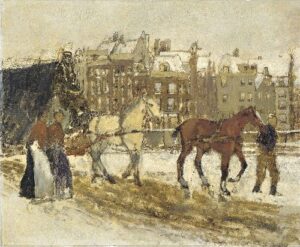 The Rokin in Amsterdam b by George Hendrik Breitner, hand-painted oil painting reproduction