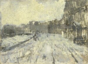 The Rokin in Amsterdam c by George Hendrik Breitner, hand-painted oil painting reproduction