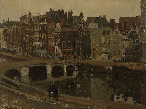 The Rokin in Amsterdam by George Hendrik Breitner, hand-painted oil reproduction