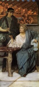 The Roman Wine Tasters by Lawrence Alma-Tadema, hand-painted oil painting reproduction