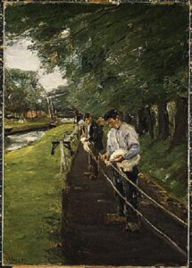 The Ropewalk in Edam by Max Liebermann, hand-painted oil painting reproduction