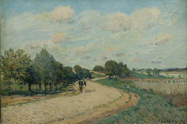 The Route to Mantes by Alfred Sisley, hand-painted oil painting reproduction