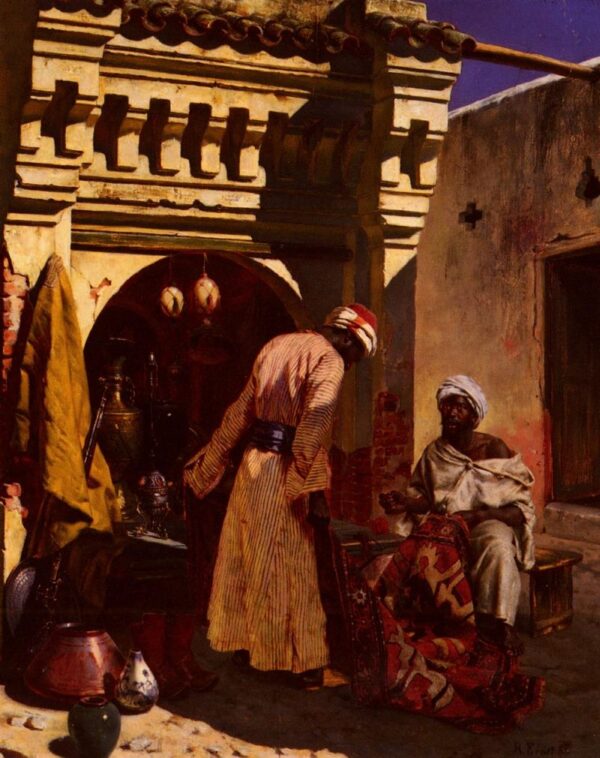 The Rug Merchant by Rudolf Ernst, hand-painted oil painting reproduction