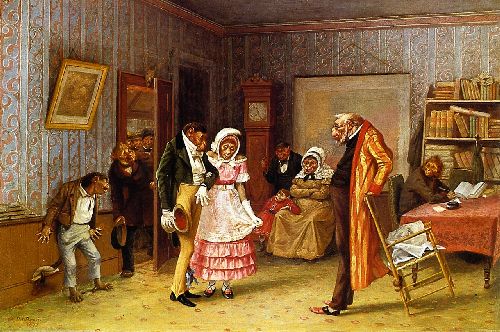 The Runaway Match by William Holbrook Beard, hand-painted oil reproduction