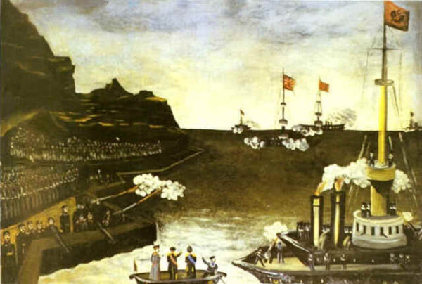 The Russian-Japanese War by Niko Pirosmani, hand-painted oil reproduction