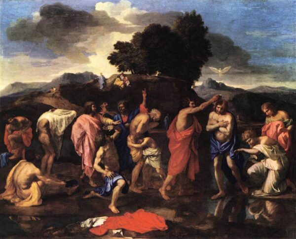The Sacrament of Baptism by Nicolas Poussin, hand-painted oil painting reproduction