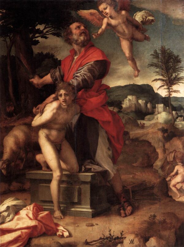 The Sacrifice of Abraham by Andrea del Sarto, hand-painted oil painting reproduction