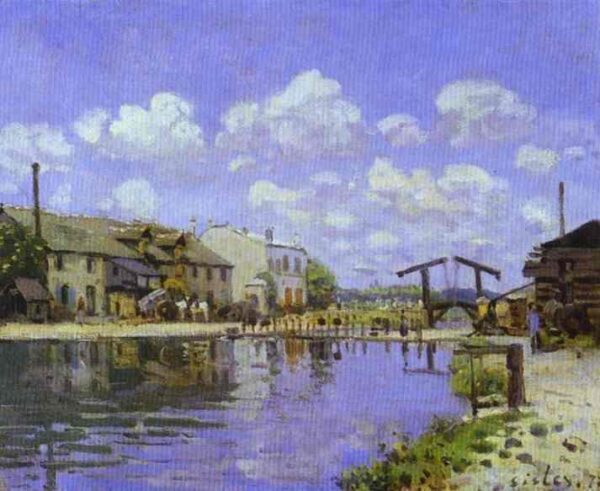 The Saint-Martin Canal by Alfred Sisley, hand-painted oil painting reproduction