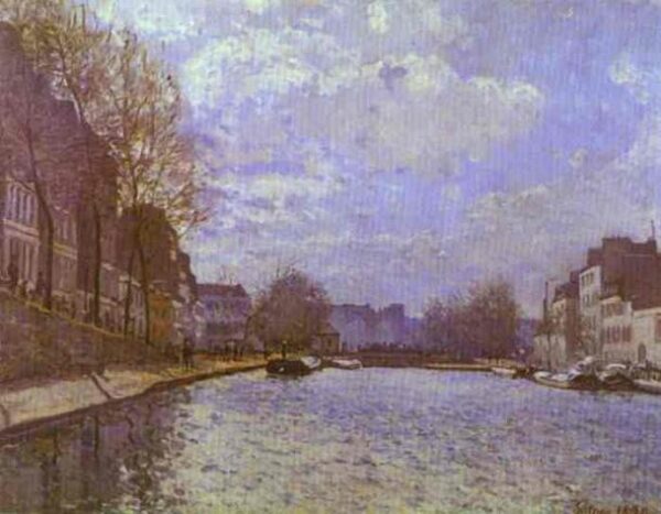 The Saint-Martin Canal in Paris by Alfred Sisley, hand-painted oil painting reproduction