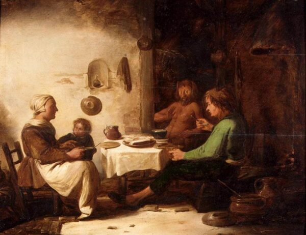 The Satyr and the Peasant Family by Benjamin Gerritsz Cuyp, hand-painted oil painting reproduction