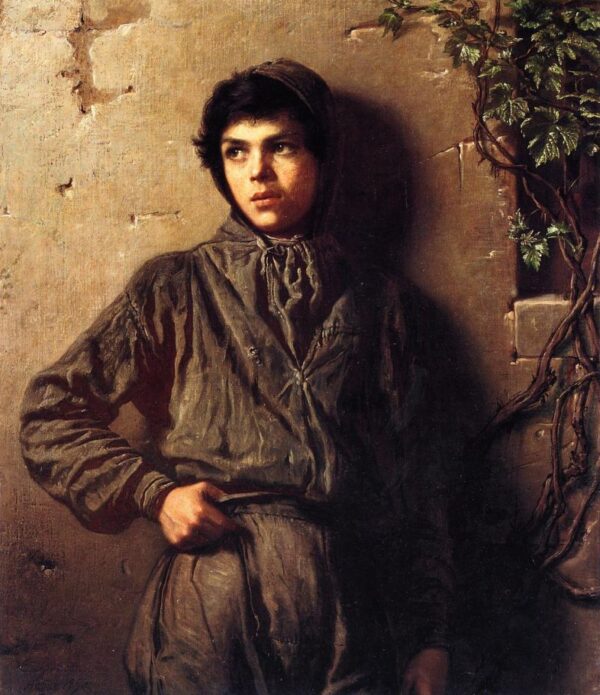 The Savoyard Boy by Eastman Johnson, hand-painted oil painting reproduction