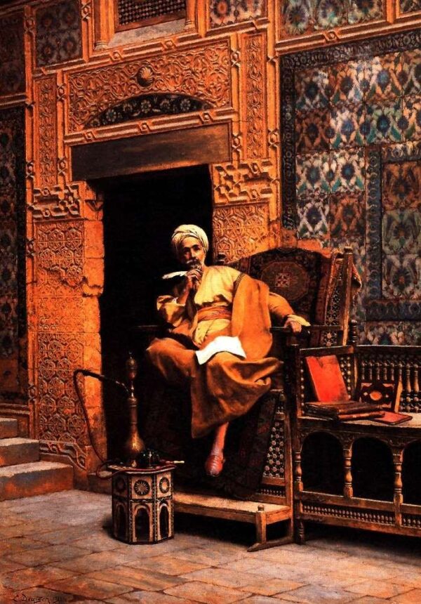 The Scribe by Ludwig Deutsch, hand-painted oil reproduction