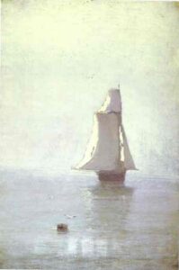 The Sea With A Sailing Ship by Arkhip Kuindzhi, hand-painted oil painting reproduction