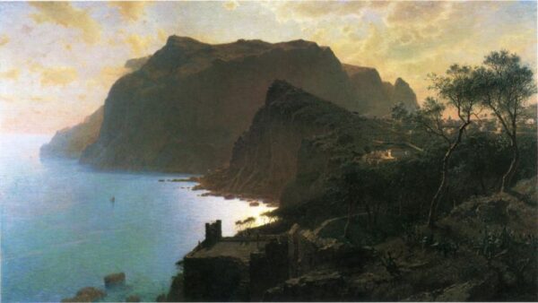 The Sea from Capri by William Stanley Haseltine, hand-painted oil painting reproduction