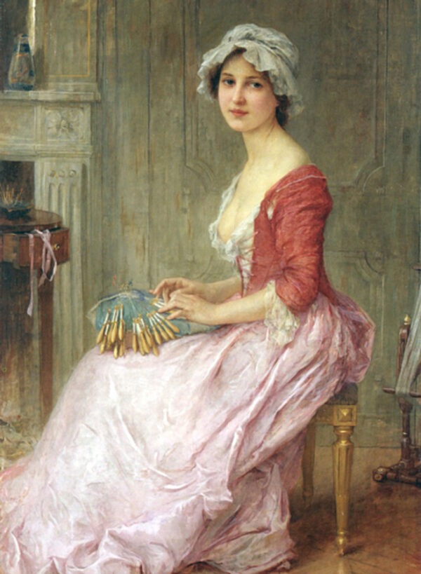 The Seamstress by Charles-Amable Lenoir, hand-painted oil painting reproduction