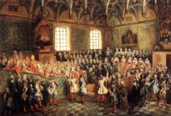 The Seat of Justice in the Parliament of Paris in 1723 by Nicolas Lancret, hand-painted oil painting reproduction