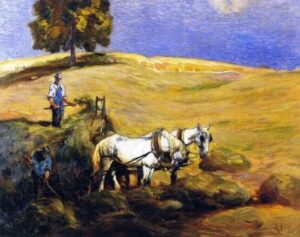 The Second Cutting by Mathias J Alten, hand-painted oil painting reproduction