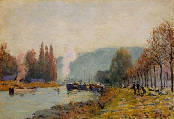The Seine at Bougival III by Alfred Sisley, hand-painted oil painting reproduction