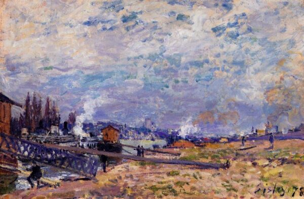 The Seine at Grenelle by Alfred Sisley, hand-painted oil painting reproduction