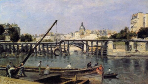 The Seine at Ile Saint-Denis II by Stanislas Lépine, hand-painted oil painting reproduction