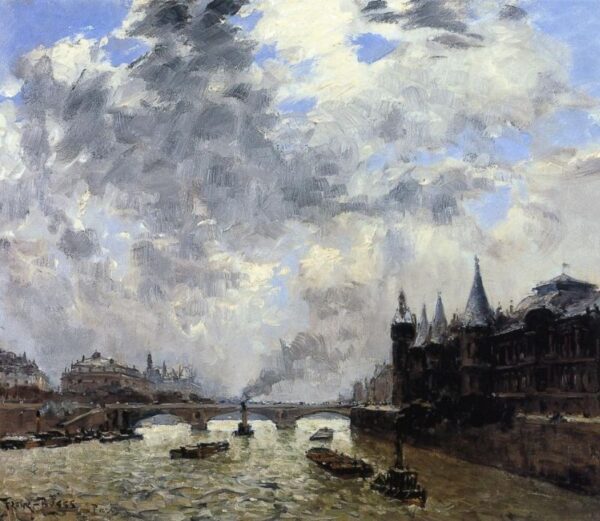 The Seine at Paris by Frank Myers Boggs, hand-painted oil painting reproduction