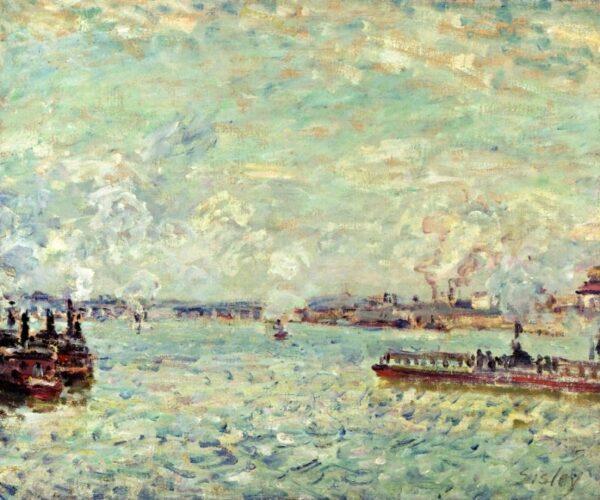 The Seine at Point du Jour by Alfred Sisley, hand-painted oil painting reproduction