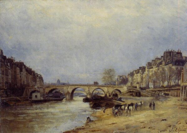 The Seine at Pont Marie by Stanislas Lépine, hand-painted oil painting reproduction
