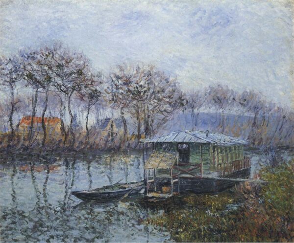 The Seine at Port Marly by Gustave Loiseau, hand-painted oil painting reproduction