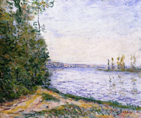 The Seine near By by Alfred Sisley, hand-painted oil painting reproduction