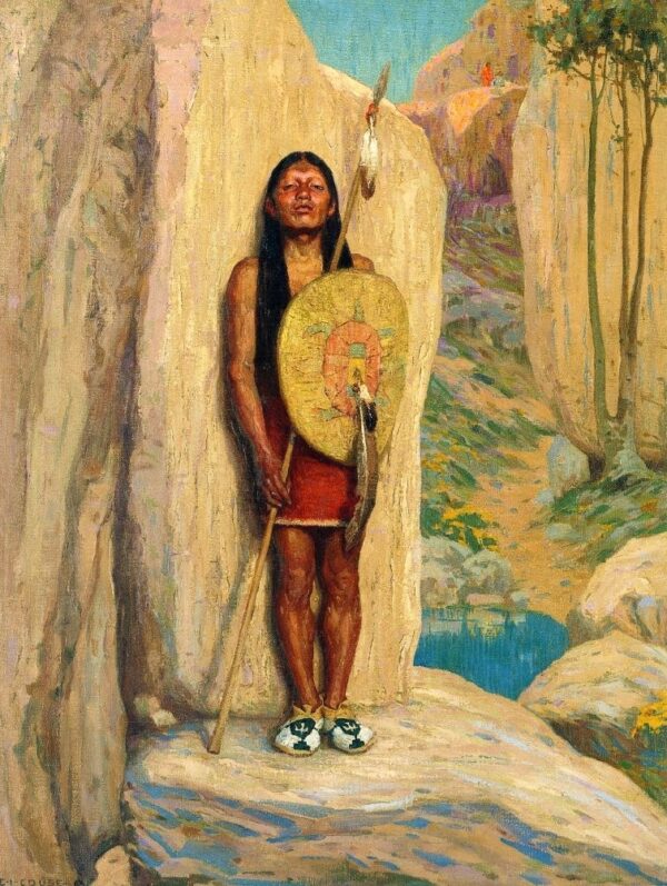 The Sentinel by E Irving Couse, hand-painted oil painting reproduction