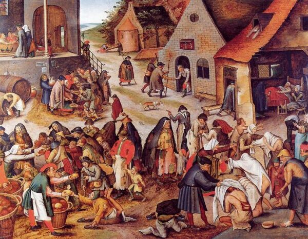 The Seven Acts of Charity by Pieter Brueghel the Younger, hand-painted oil painting reproduction